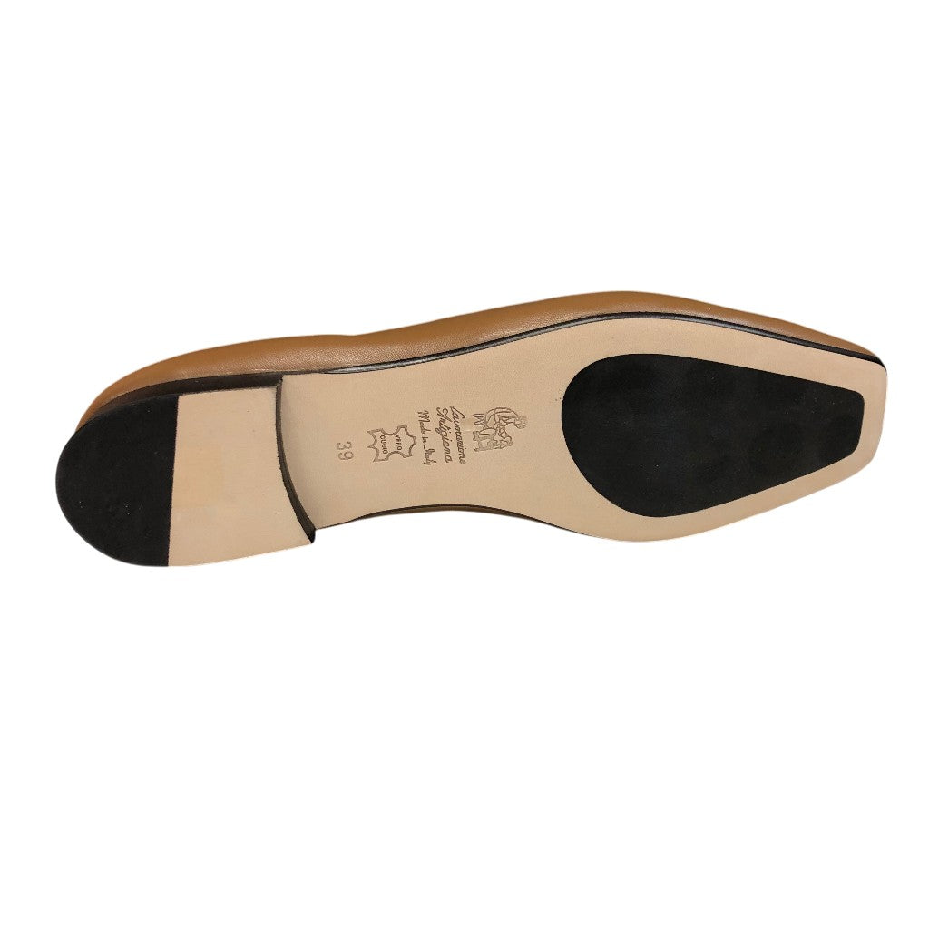 Damen Karree Loafers in Camel