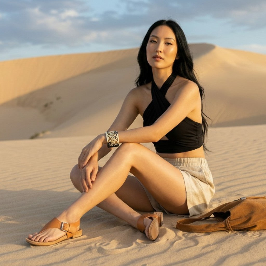 Sandalette PURE aus Glatteder