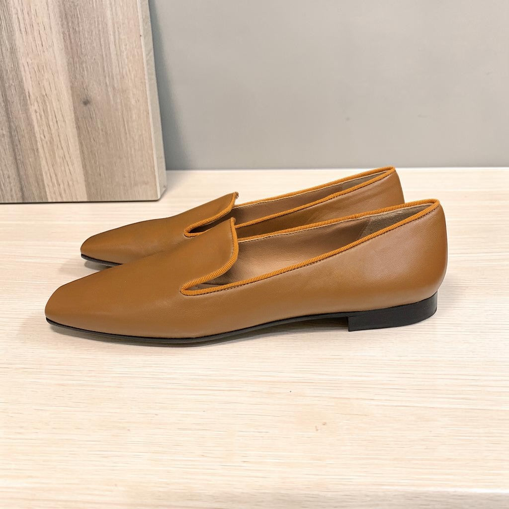 Damen Karree Loafers in Camel