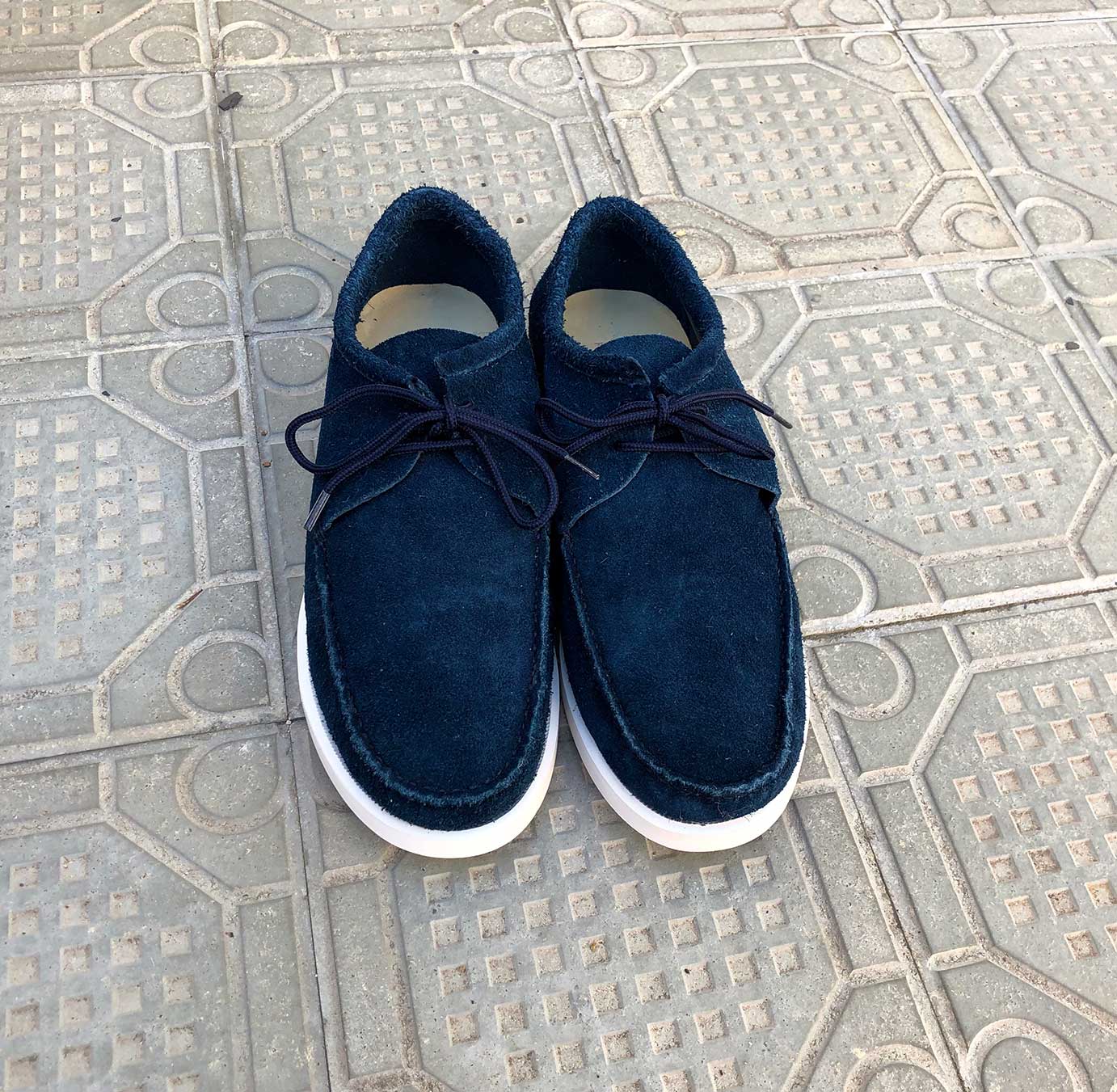 Ultra leichte Herren Mokassins RELAX in Marine Blau und Cognac Braun