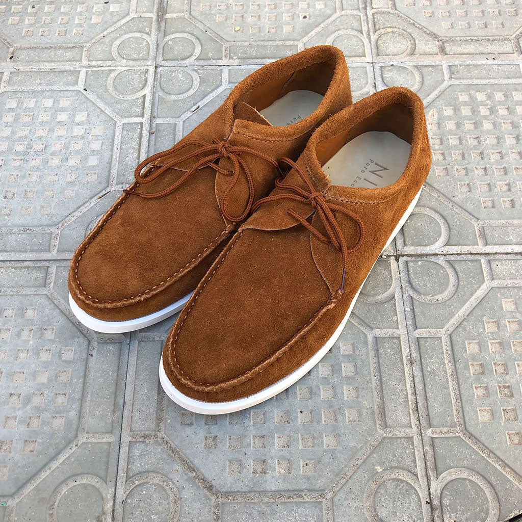 Ultra leichte Herren Mokassins RELAX in Marine Blau und Cognac Braun