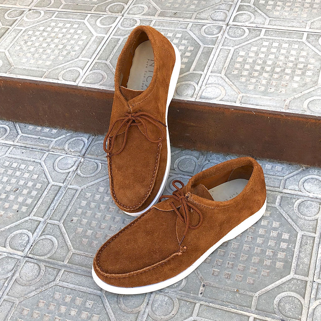 Ultra leichte Herren Mokassins RELAX in Marine Blau und Cognac Braun