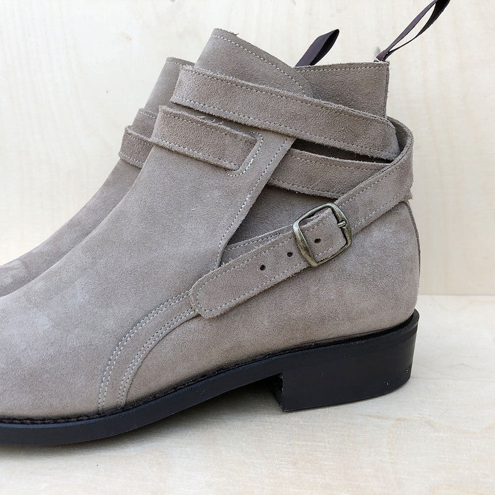 Rahmengenähte Jodhpur Stiefelette MORA -  Veloursleder